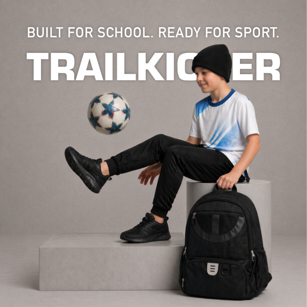 Trilkicker 30L XL Football Backpack – Black