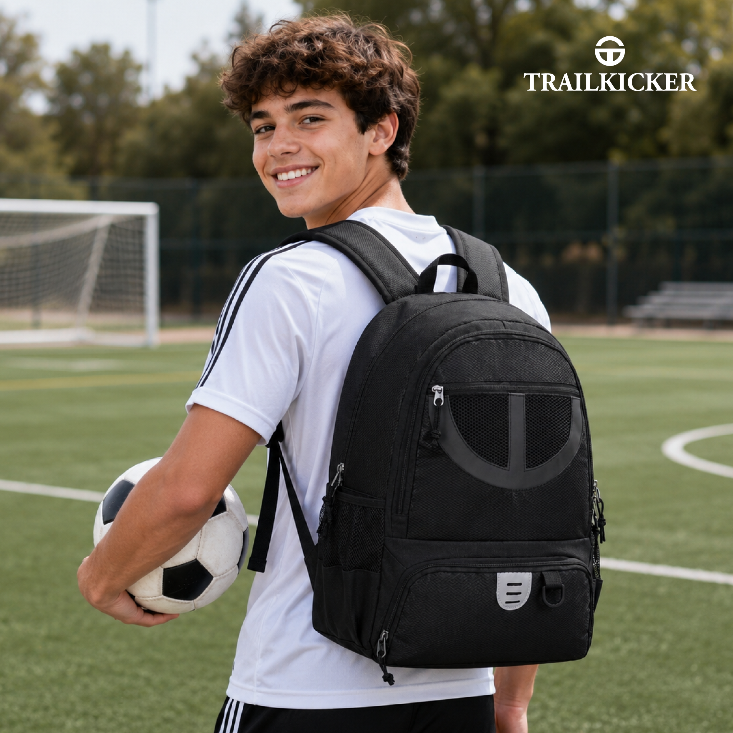 Trilkicker 30L XL Football Backpack – Black - 图片 6